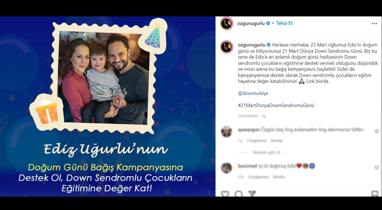 Şarkıcı Özgün'den 21 Mart Down Sendromu  Farkındalık Günü'nde anlamlı bağış Şarkıcı Özgün'den 21 Mart Down Sendromu  Farkındalık Günü'nde anlamlı bağış