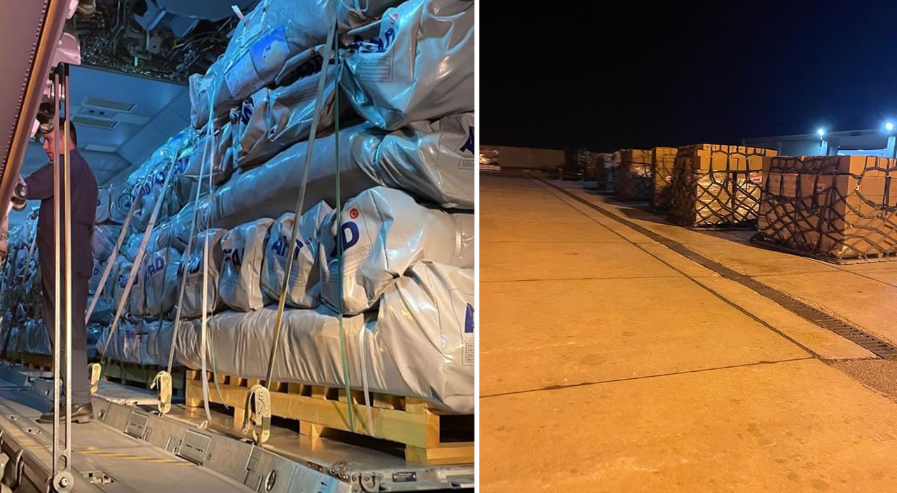 Selin vurduğu Pakistan'a Türkiye'den yardım eli: 2 kargo uçağı dolusu malzeme gönderildi Selin vurduğu Pakistan'a Türkiye'den yardım eli: 2 kargo uçağı dolusu malzeme gönderildi