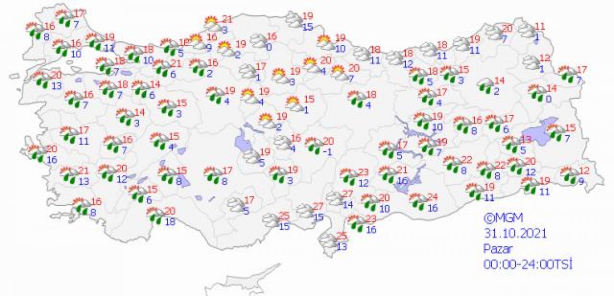 Meteoroloji uyardı: 52 ilde sağanak yağış bekleniyor Meteoroloji uyardı: 52 ilde sağanak yağış bekleniyor