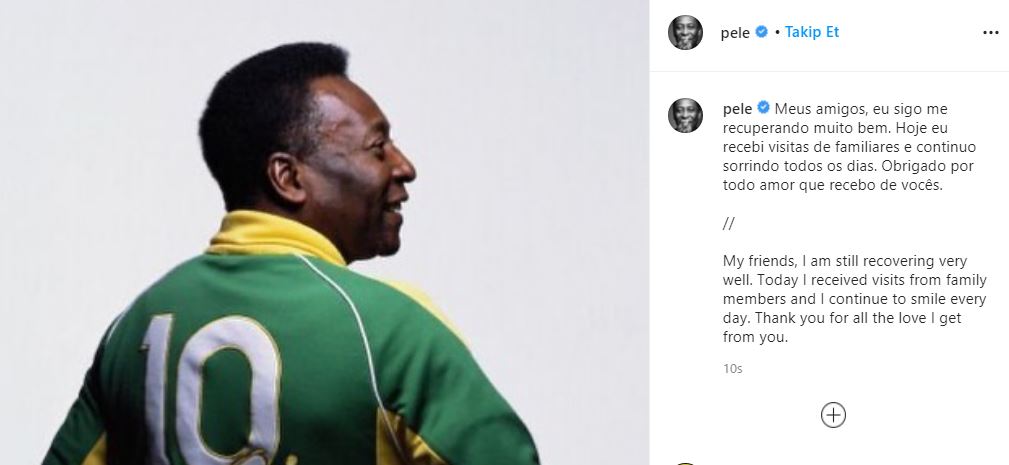 Pele'den iyi haber: Sağlığı her geçen gün düzeliyor