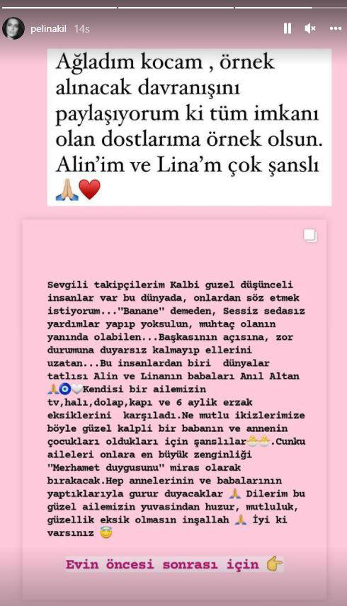 Pelin Akil paylaştı: Oyuncu eşi Anıl Altan'dan örnek davranış