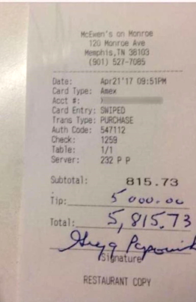 Ünlü koç Popovich, bıraktığı bahşişle gözleri şaşı etti