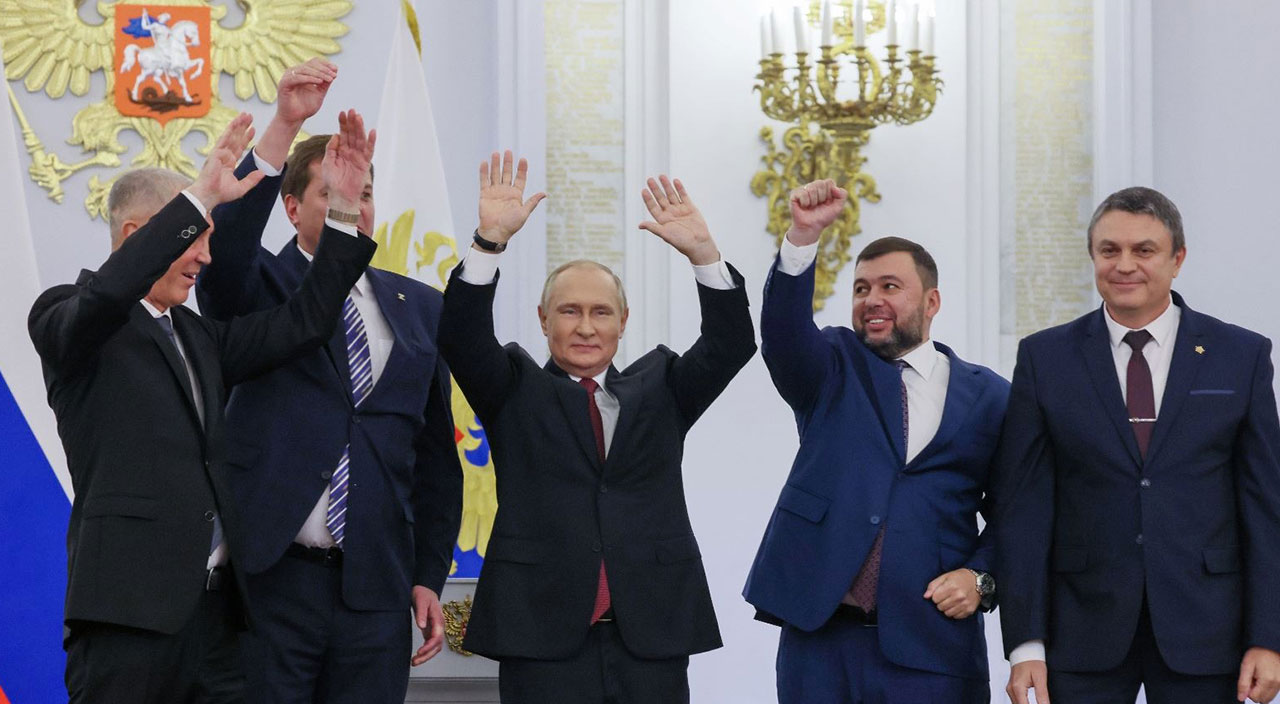 Son dakika... Putin canlı yayında tüm dünyaya açıkladı! 4 bölgeyi ilhak etti