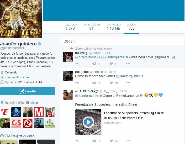 Quintero, Fenerbahçelileri heyecanlandırdı