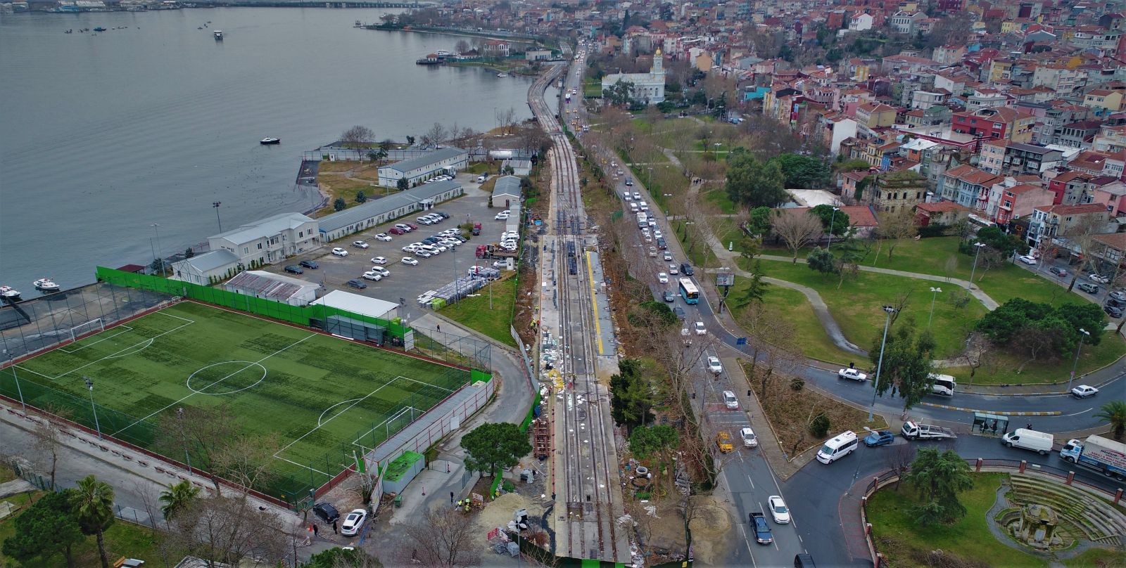 Eminönü Alibeyköy tramvay hattının rayları yerleştiriliyor! Seyahat süresi 35 dakika sürecek...