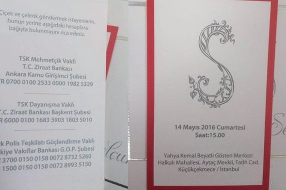 Düğün davetiyesi basına sızdı! Düğün davetiyesi basına sızdı!