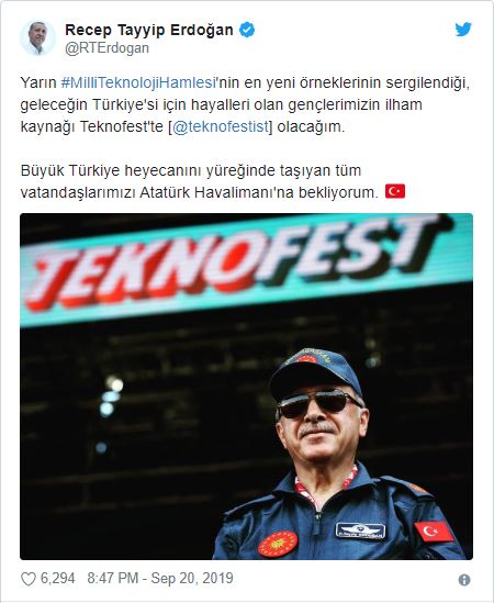 Cumhurbaşkanı Erdoğan'dan TEKNOFEST daveti