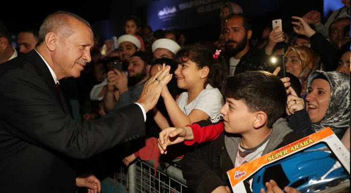 Cumhurbaşkanı Erdoğan, İBB’nin Yenikapı etkinlik alanını ziyaret etti