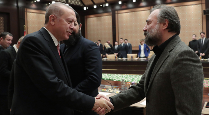 Cumhurbaşkanı Erdoğan, sinema sektörü temsilcilerini kabul etti