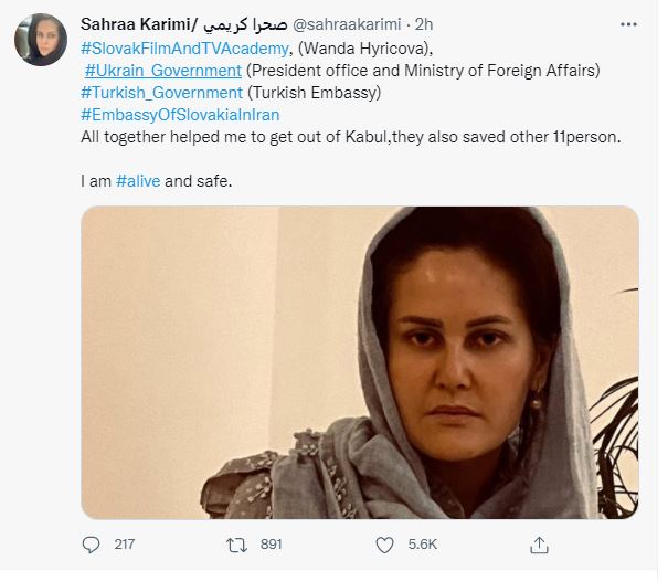 Afgan yönetmen Karimi'den Türkiye'ye teşekkür