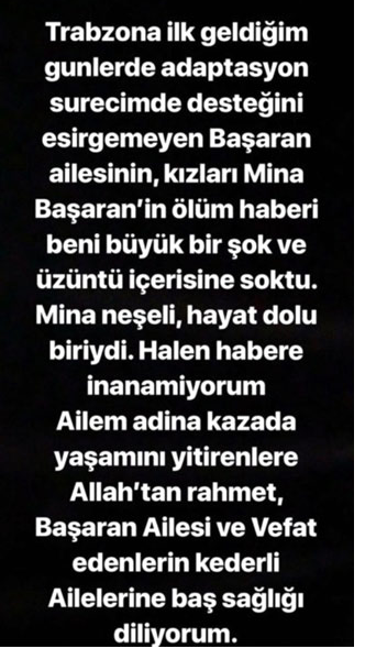 Jose Sosa, Mina Başaran'ın ölüm haberini alınca şok geçirdi