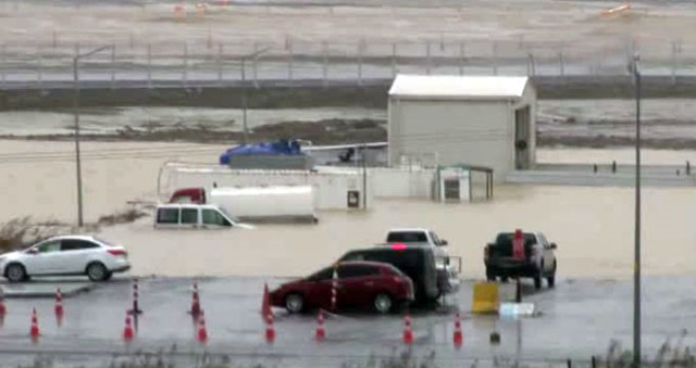 Yeni İstanbul Havalimanı şantiye alanını su bastı