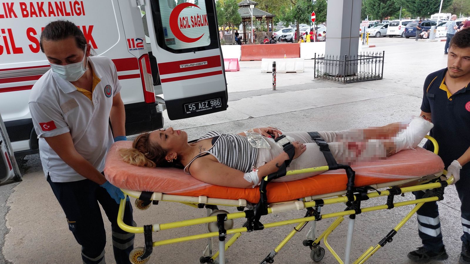 Samsun'da feci olay! Genç kadın kendini kazara hastanelik etti