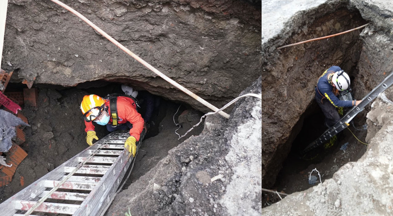 Yağmur sonrası oluşan çukurda 13 yeraltı mağarası keşfedildi