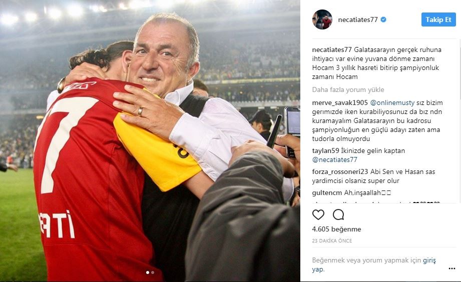 Necati Ateş'in Fatih Terim paylaşımı taraftarı çıldırttı