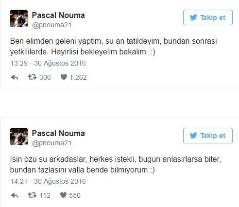Nouma'dan Eto'o müjdesi