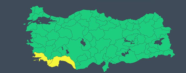 Antalya ve Muğla için sarı uyarı: Çok kuvvetli olacak