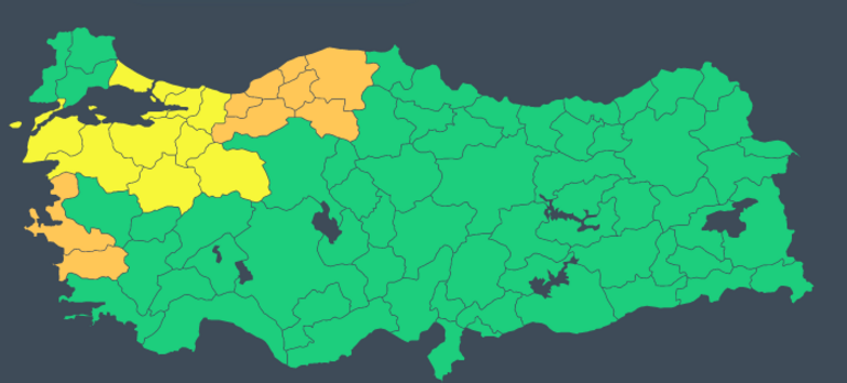 Meteorolojiden 19 kente sarı ve turuncu kodlu uyarı! Yoğun kar yağışı geliyor
