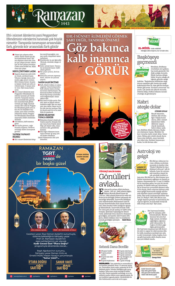 Göz bakınca kalb inanınca görür