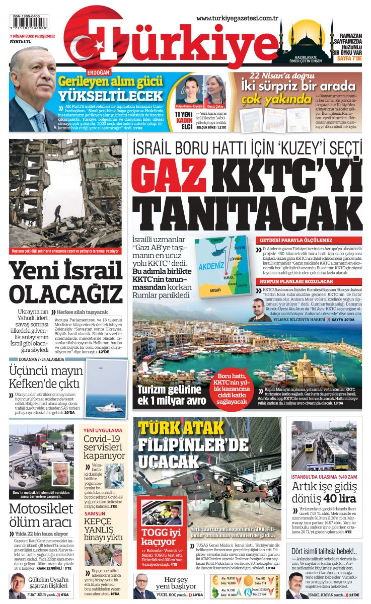 İsrail boru hattı için 'kuzey'i seçti: Gaz, KKTC'yi tanıtacak