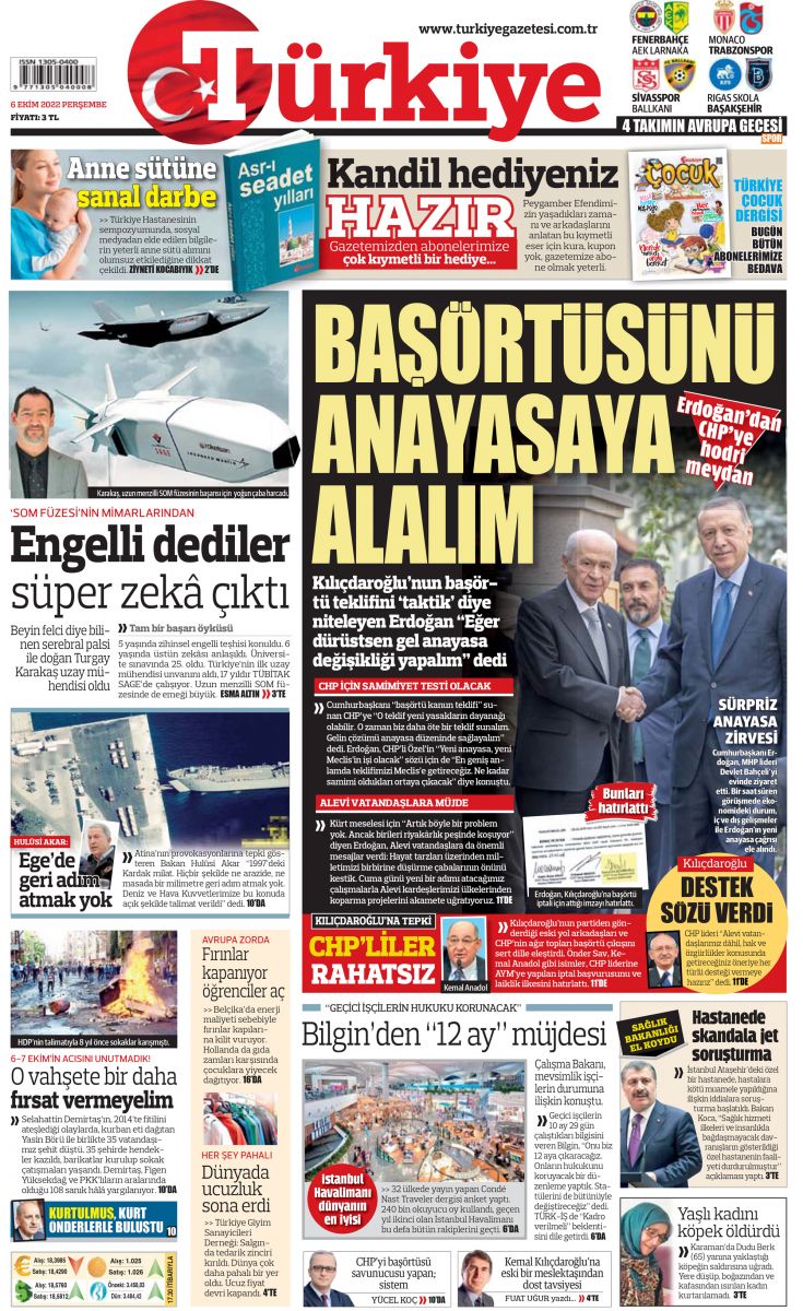 Başörtü meselesi için Erdoğan'dan CHP'ye hodri meydan: Anayasa ile çözelim