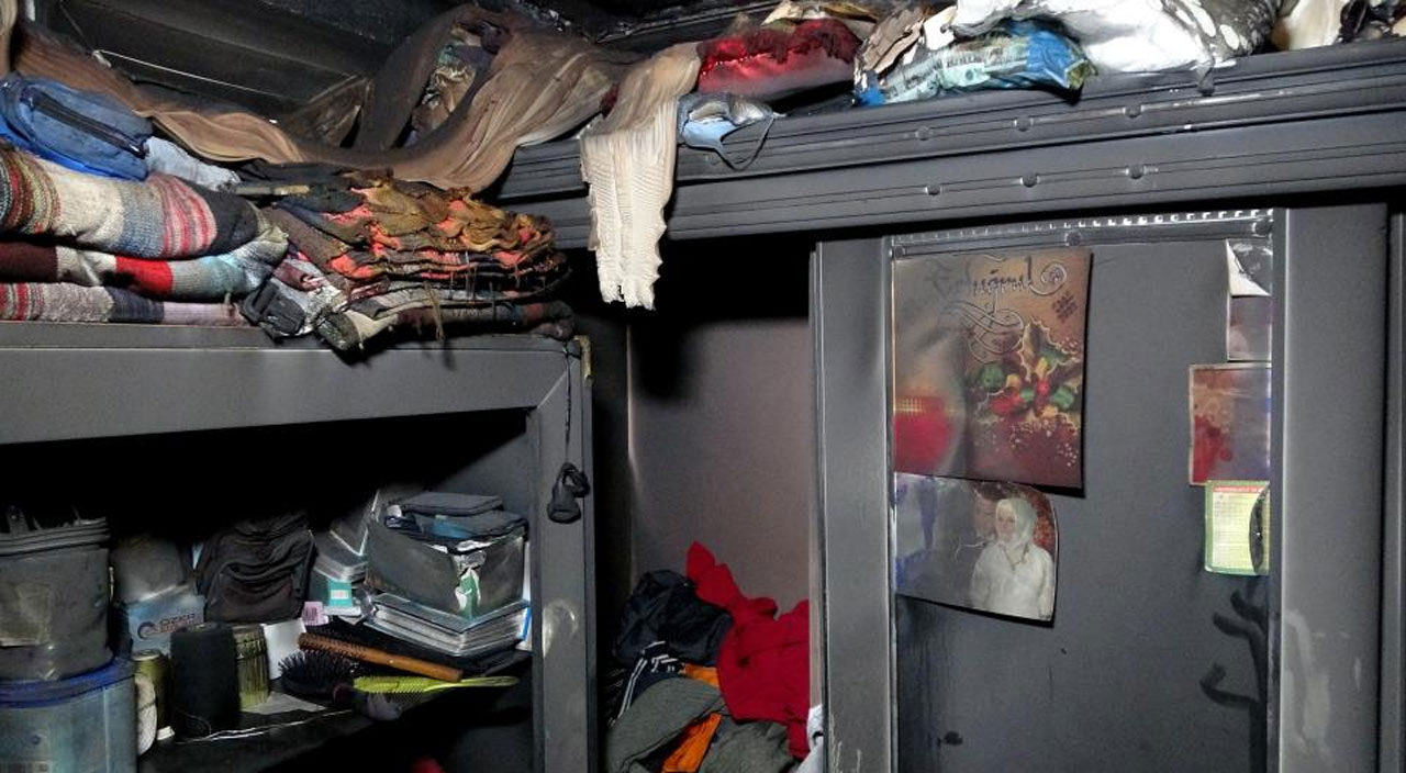 Ev küle dönerken şehidin hatıraları zarar görmedi