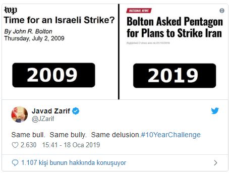 İran Dışişleri Bakanı Muhammed Cevad Zarif böyle dalga geçti: Aynı zırva, aynı zorba, aynı hezeyan