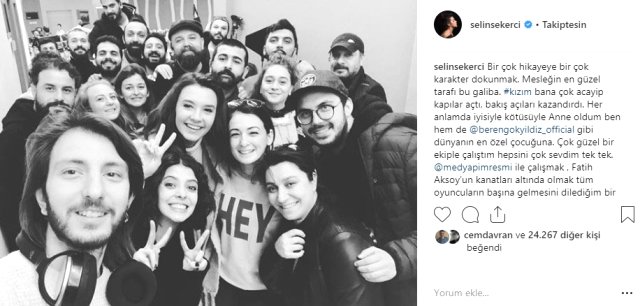 Selin Şekerci, Kızım dizisine veda etti