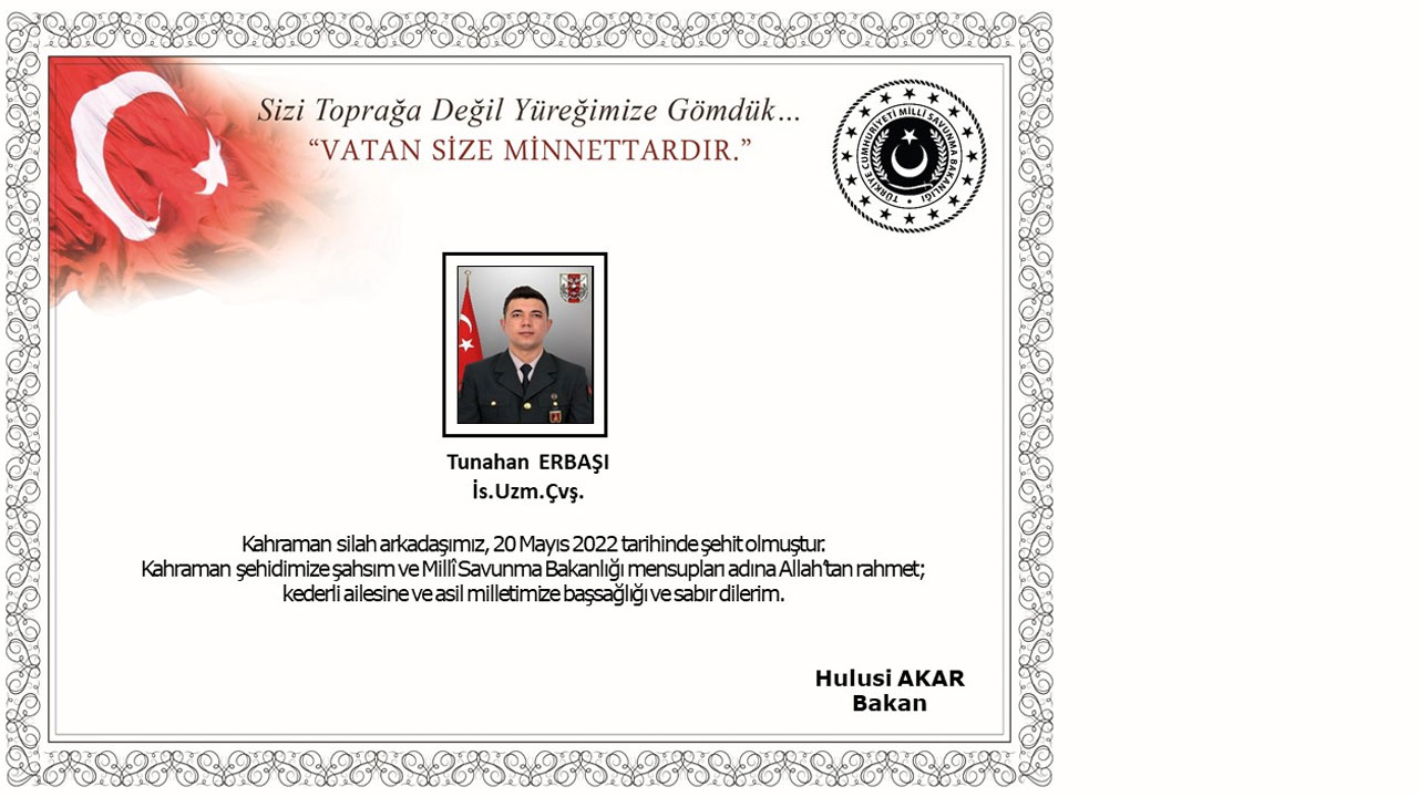 MSB acı haberi duyurdu! 1 Mehmetçik şehit oldu