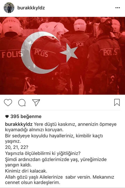 Reina'da şehit olan polisin paylaşımı yürekleri dağladı