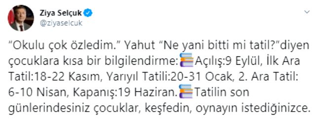 Bakan Selçuk, bu yıl ilk kez uygulanacak ara tatil tarihlerini açıkladı