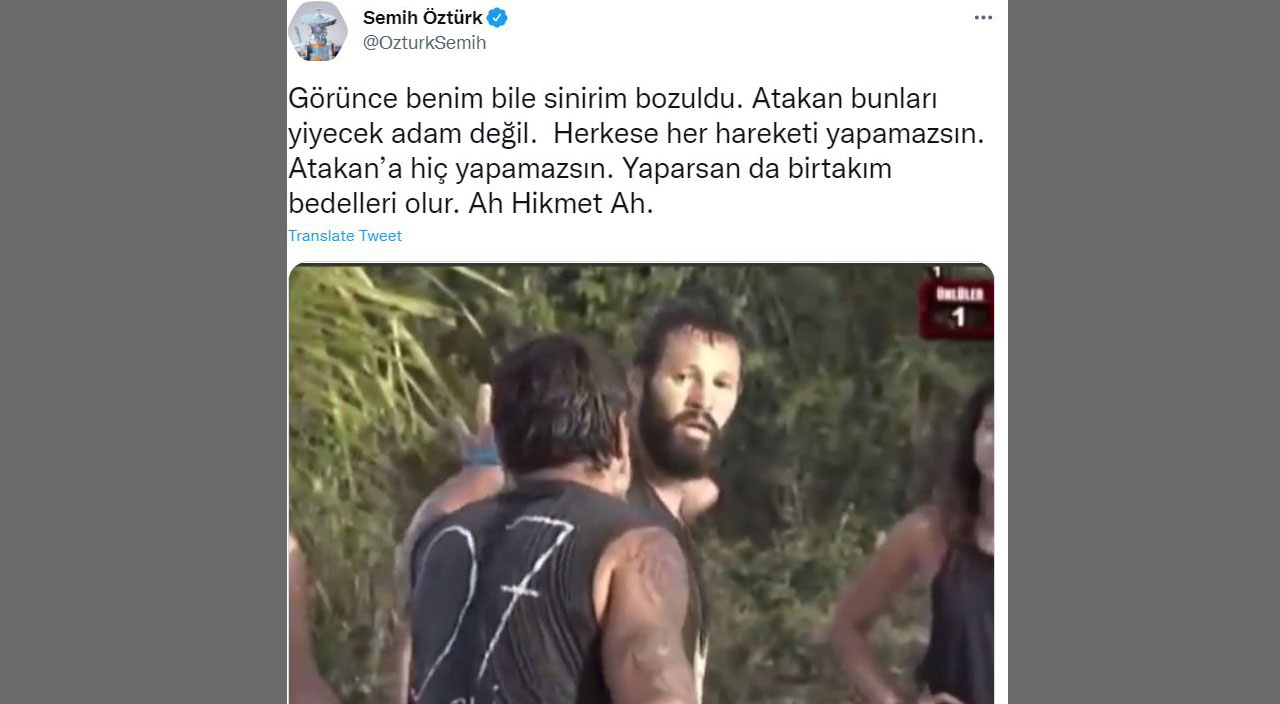 Semih Öztürk'ten olay sözler: Görünce sinirim bozuldu, bunun bedeli olur!