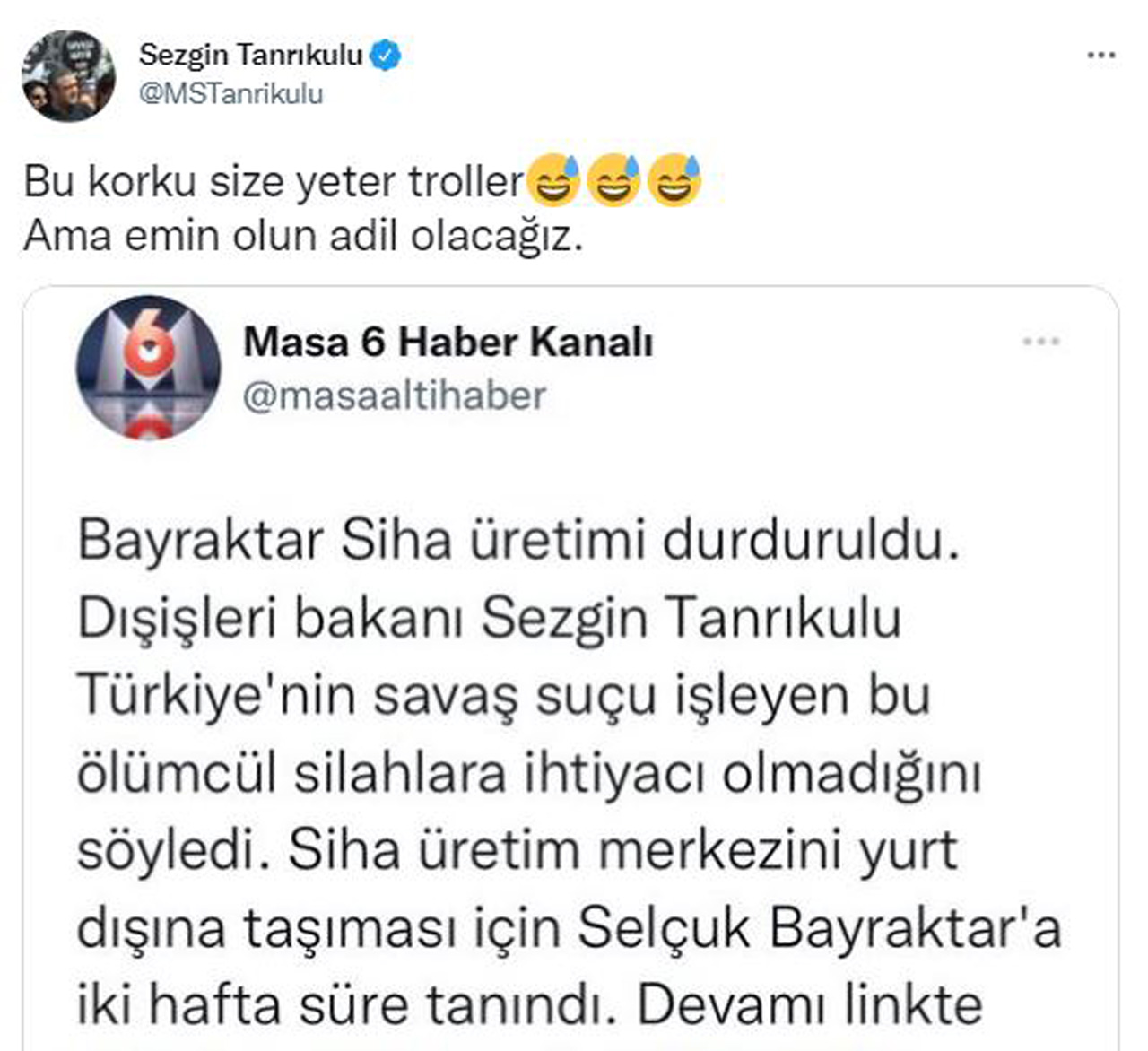 Sezgin Tanrıkulu'dan skandal 'Bayraktar' paylaşımı! 'Bu korku size yeter' dedi, tepki yağıyor