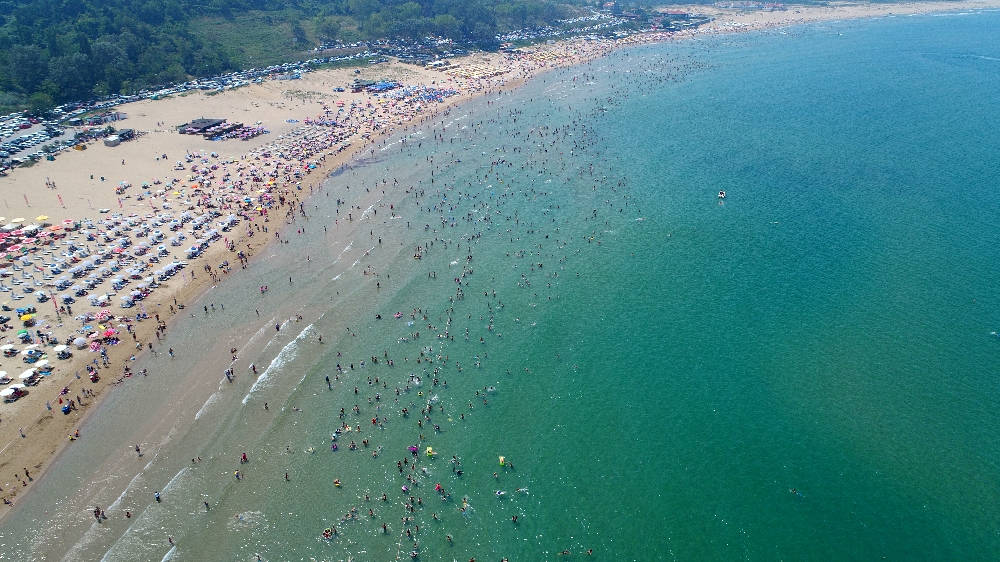 İstanbullu Şile'ye akın etti... Havadan böyle görüntülendi