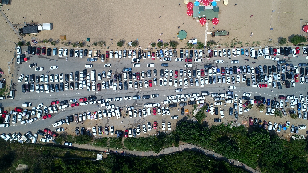 İstanbullu Şile'ye akın etti... Havadan böyle görüntülendi