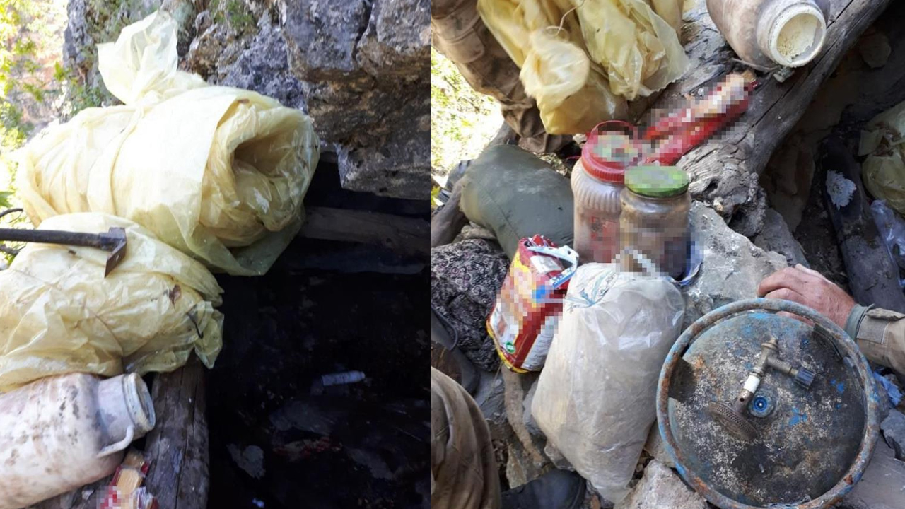 Teröre bir darbe daha! 5 sığınak yerle bir edildi