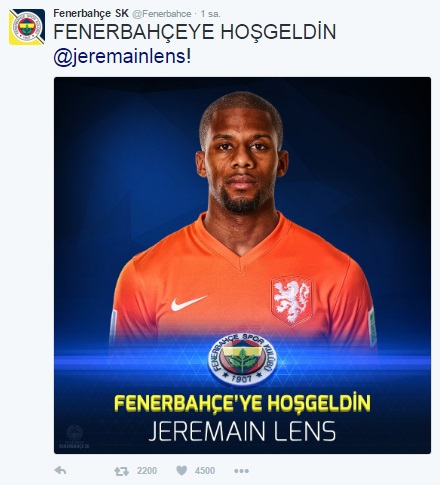 Jeremain Lens resmen Fenerbahçe'de