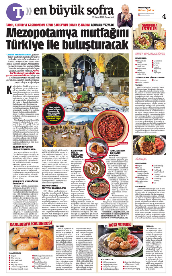 Mezopotamya mutfağını Türkiye ile buluşturacak