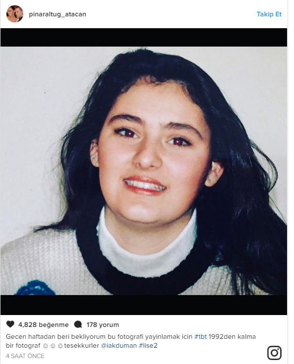 Pınar Altuğ 25 yıl önceki fotoğrafını paylaştı