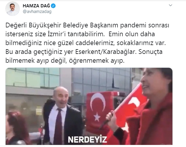İzmir Karabağlar'ı tanıyamayan CHP'li Tunç Soyer'e AK Partili Hamza Dağ'dan cevap geldi