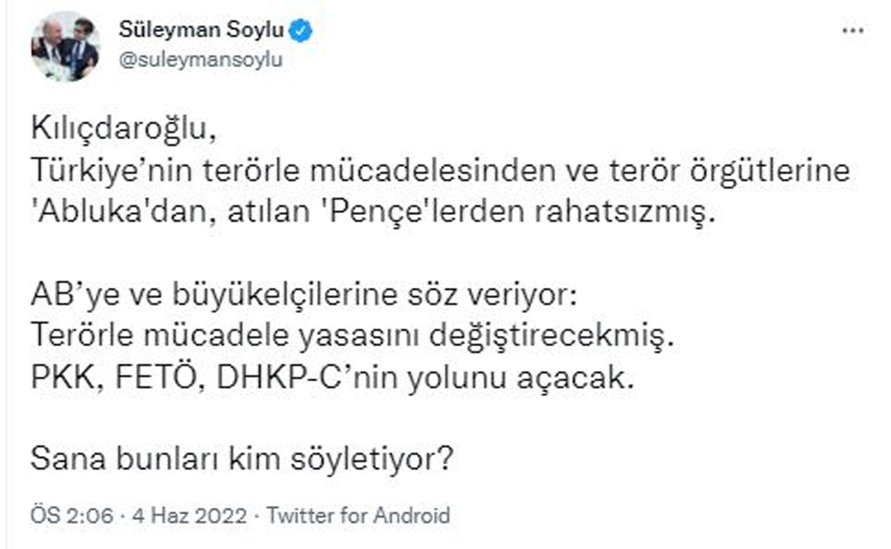 Kılıçdaroğlu'nun skandal vaadine Bakan Soylu'dan sert tepki: Sana bunları kim söyletiyor?