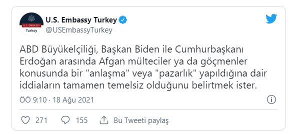 Göçmen anlaşması iddiasına ABD'den açıklama geldi