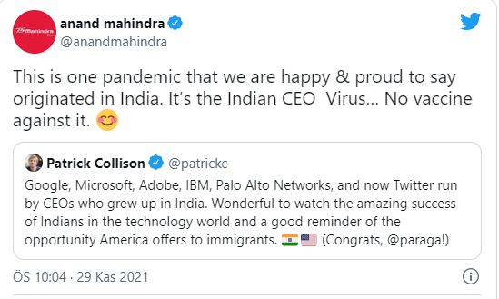 Twitter'ın da başına Hindistanlı Agrawal getirildi! Devlerin CEO’ları onların elinde