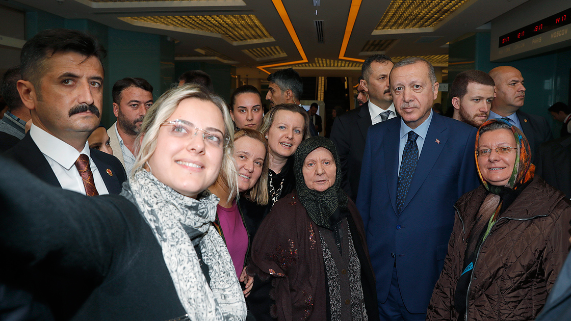 Cumhurbaşkanı Erdoğan'dan Şevket Kazan'a ziyaret