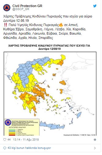 Yunanistan yangınla boğuşuyor