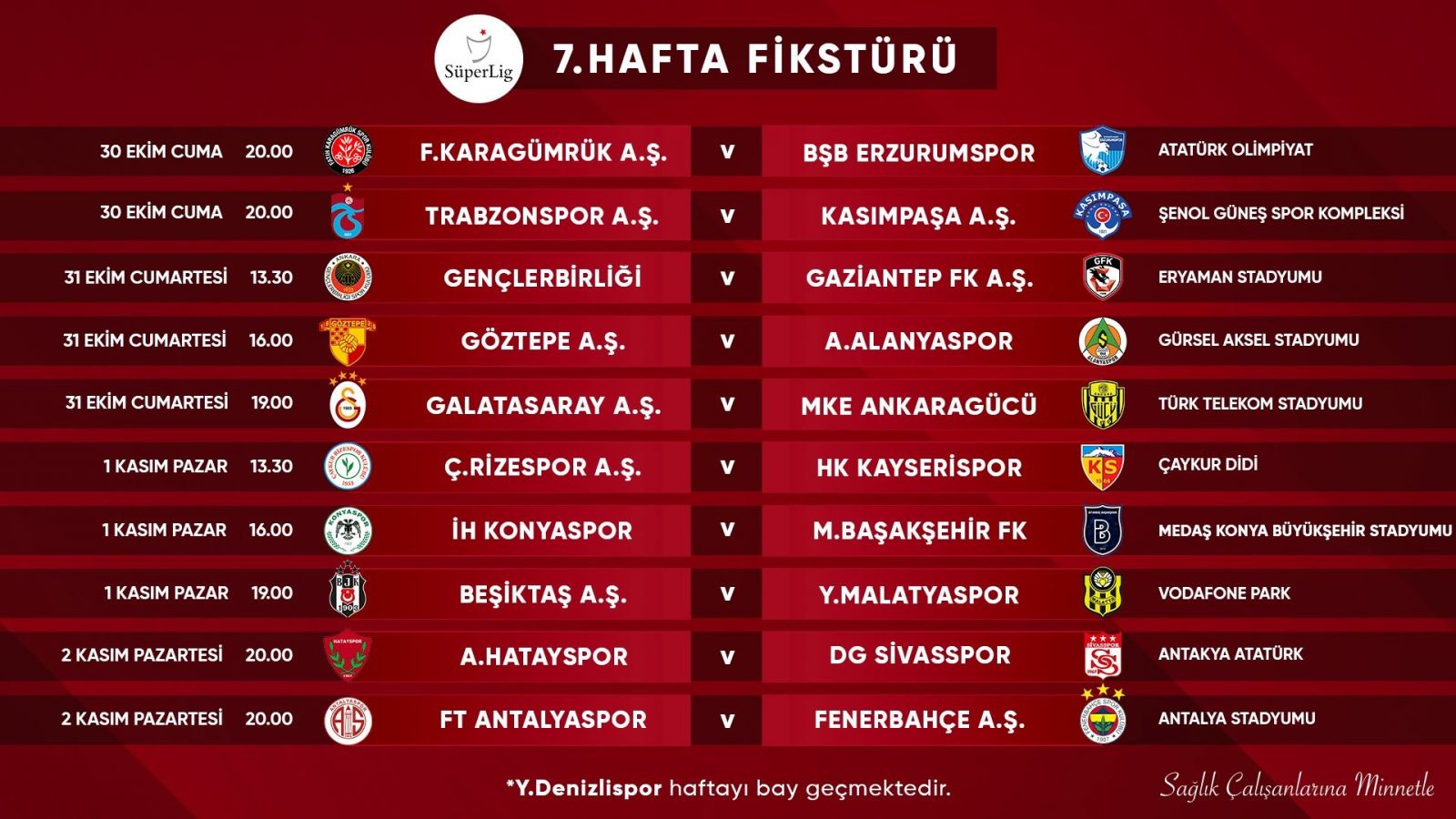 Süper Lig'de 5, 6, 7 ve 8. haftaların programları açıklandı Süper Lig'de 5, 6, 7 ve 8. haftaların programları açıklandı