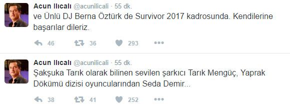 Tarık Mengüç, Seda Demir ve Berna Öztürk Survivor'da