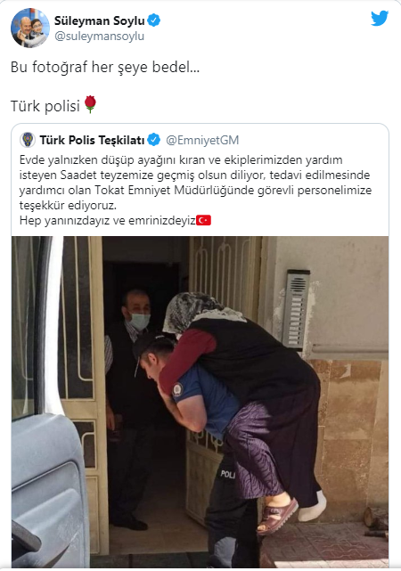 İçişleri Bakanı Soylu paylaştı: Bu fotoğraf her şeye bedel