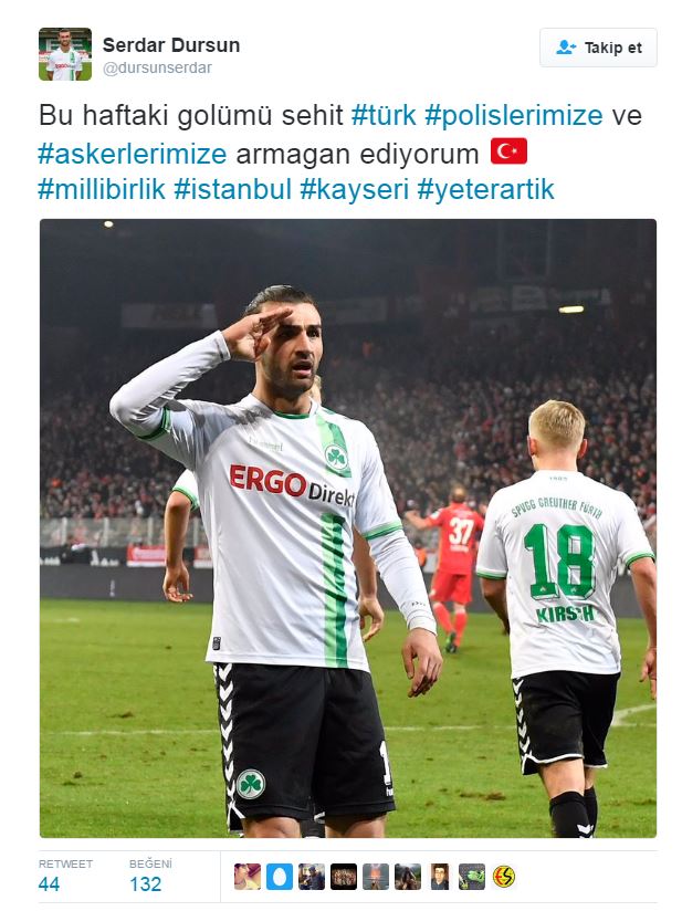 Türk Futbolcu, Almanya'da gol attıktan sonra asker selamı verdi