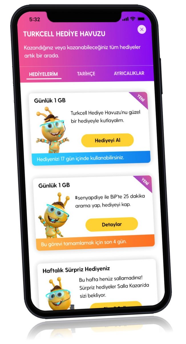 Turkcell’in tüm hediyeleri Hediye Havuzu’nda